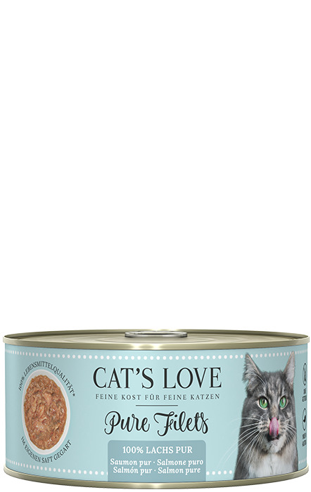 Cat's Love Pure Filets 100 % Lachs pur Katzen Nassfutter 100 g