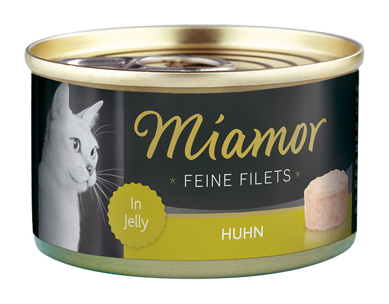 Miamor Feine Filets Katzenfutter, Huhn in Gelee, 100 g, für Katzen.