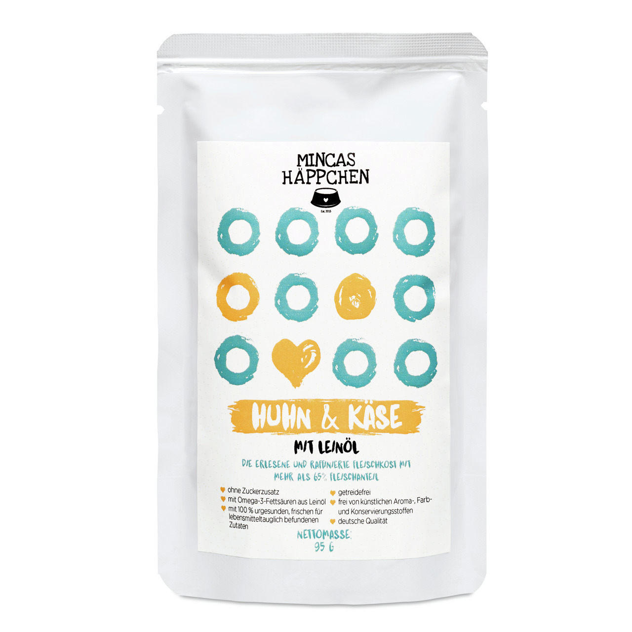 MINCAS HÄPPCHEN Huhn + Käse  95 g