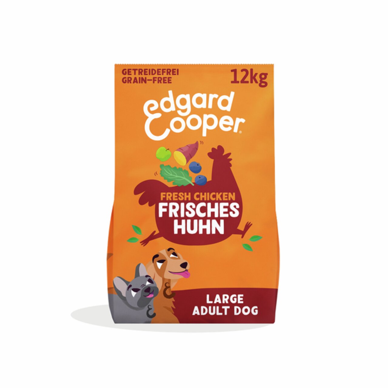 Edgard & Cooper Hunde-Trockenfutter, Large Adult Dog, Frisches Huhn, getreidefrei, 12 kg, mit natürlichen Zutaten.