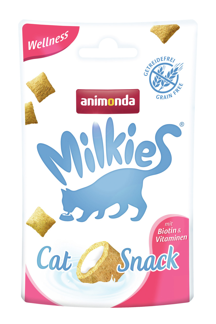 Sparpaket 2 x 30 g Animonda Milkies Wellness Knusperkissen Katzen Snack