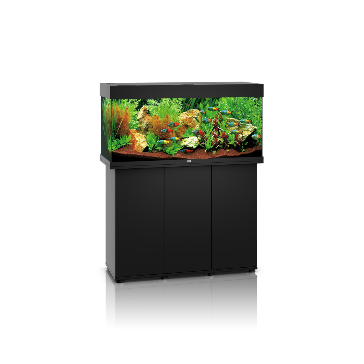 JUWEL Rio 450 LED Aquarium m. Unterschrank, 450 L, für Aquaristik-Enthusiasten, ideal f. Süßwasserfische, Schwarz.
