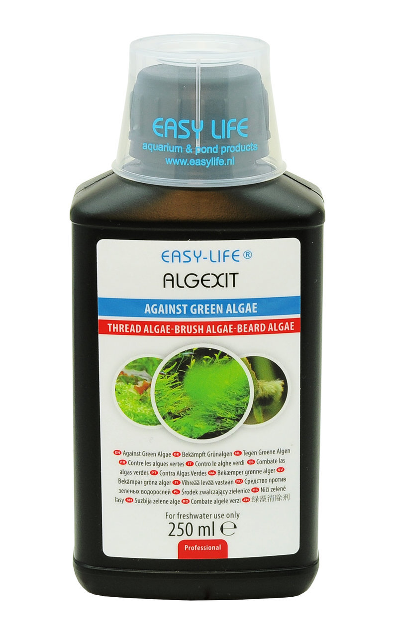 Easy-Life AlgExit, Algenmittel f. Süßwasseraquarien, gegen Faden-, Pinsel-, Bartalgen, 250 ml, prof. Einsatz.