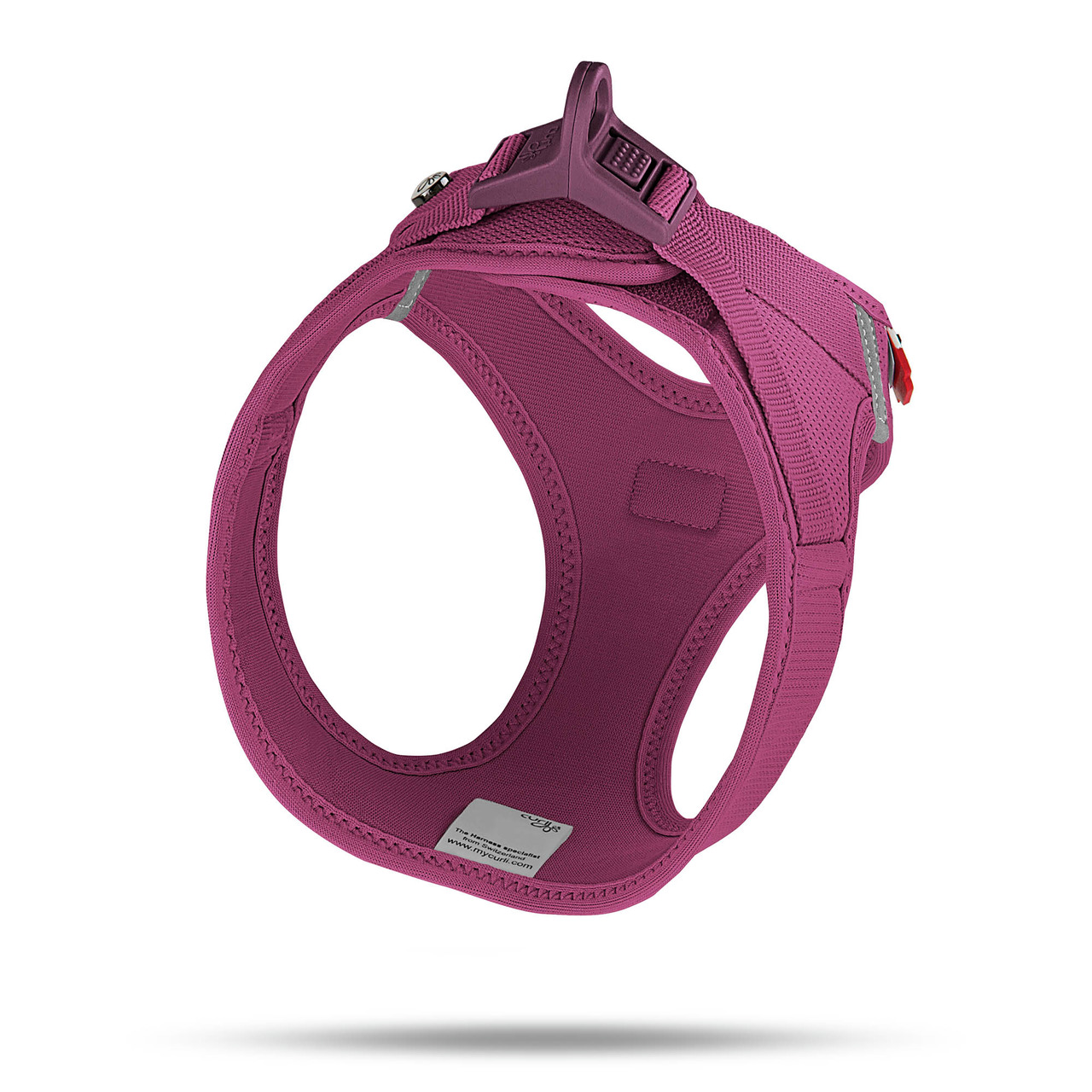 Curli Vest Air-Mesh Hundegeschirr, pink, für kl.-mittelgr. Hunde, atmungsaktiv, hoher Komfort, reflektierend, sicher.