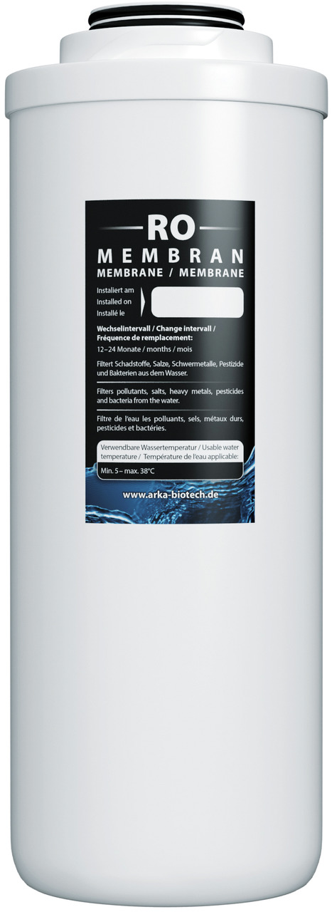 ARKA RO Membran Filterkartusche, für Umkehrosmose-Systeme, Filtert Schadstoffe, Salze, Schwermetalle, Pestizide & Bakterien.