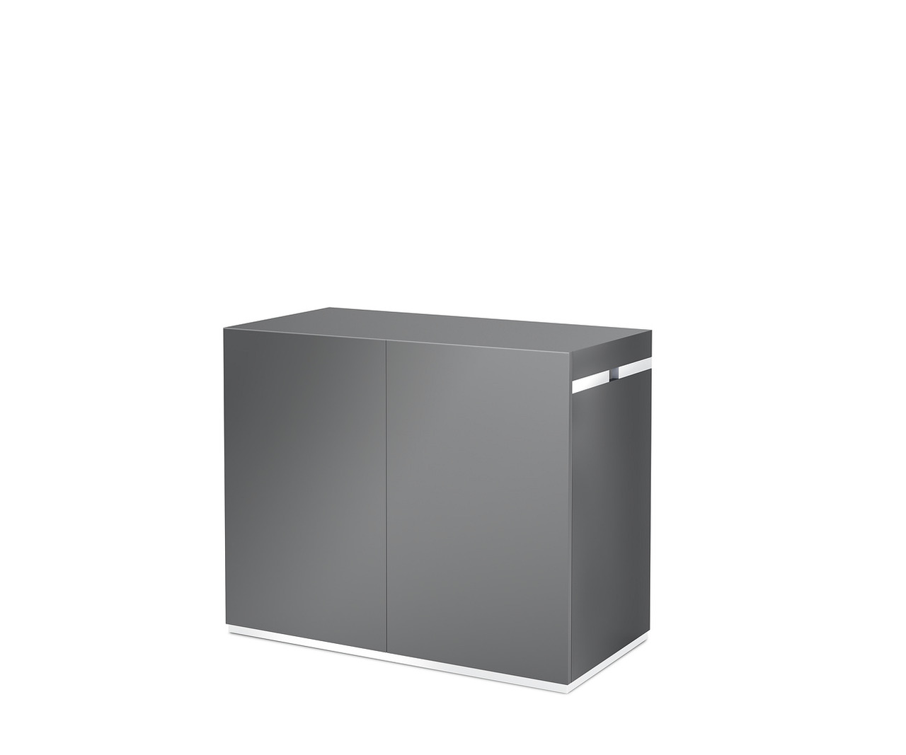 Oase Unterschrank, grau, rechteckig, 2 Türen, glatte Oberfläche, stabiler Unterbau für Aquarien, ideal für moderne Wohnräume.