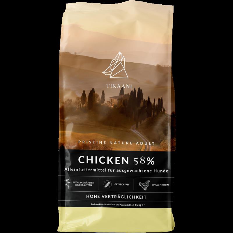 Tikaani Adult Chicken 58 % Hunde Trockenfutter 15 kg