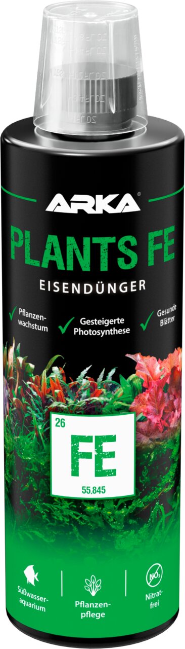 ARKA Plants FE Eisendünger für Süßwasseraquarien, Pflanzenpflege, nitratfrei, fördert Pflanzenwachstum und Photosynthese.