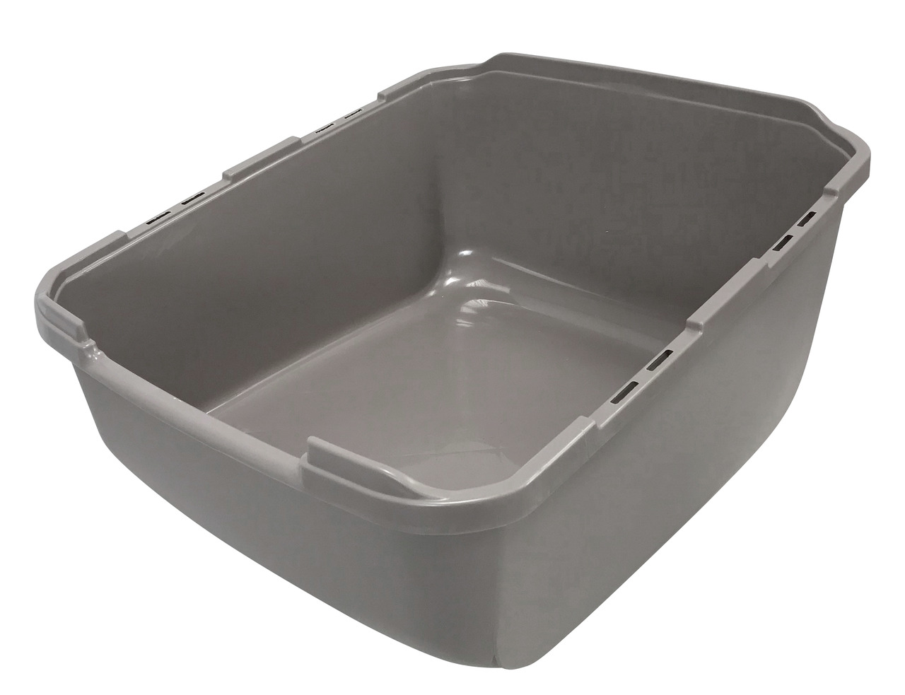 Catit Katzentoilette, grau, rechteckig, ohne Deckel, für Katzen aller Größen, einfache Reinigung, erhöhte Seitenwände.