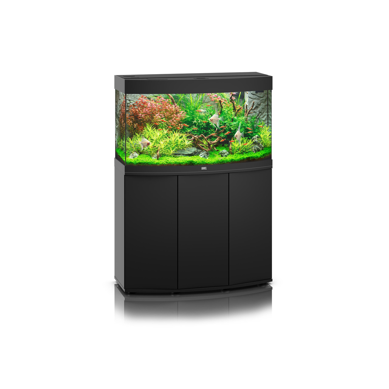 JUWEL Vision 260 LED Aquarium-Set, Schwarz, 260 L, LED-Beleuchtung, Filtersystem, Unterschrank, für Süßwasserfische & Pflanzen.