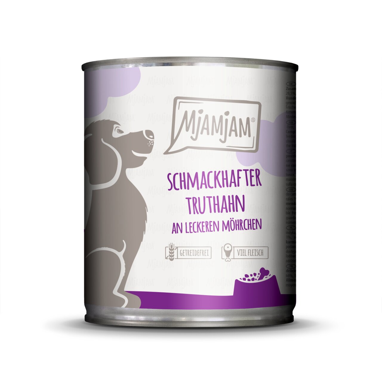 MJAMJAM Hundefutter Truthahn+Karotten, getreidefrei, viel Fleisch, 400g, für Hunde.