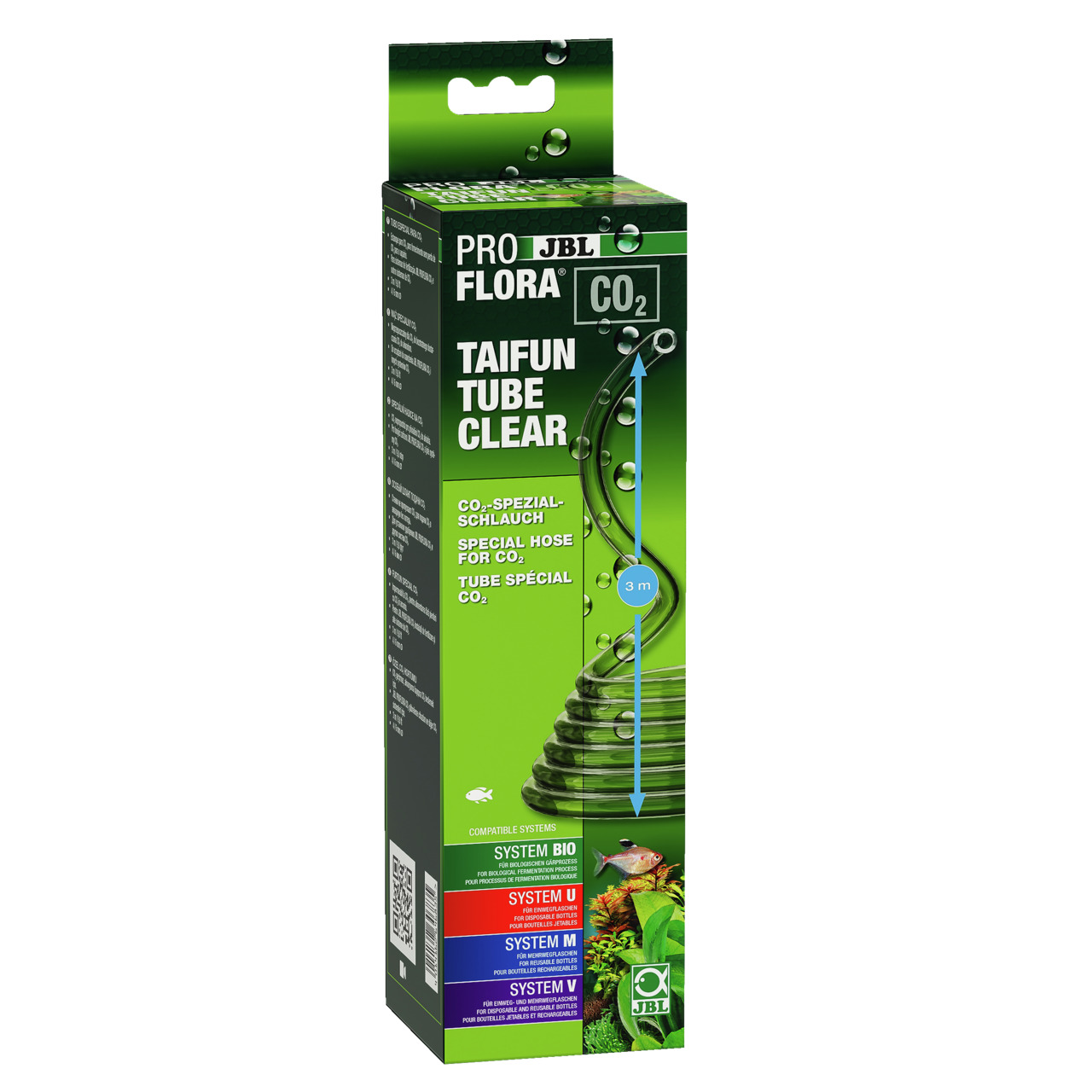 JBL ProFlora Taifun Tube Clear: CO2-Spezialschlauch (3m) für Aquarienbesitzer, kompatibel mit Bio, U, M, V