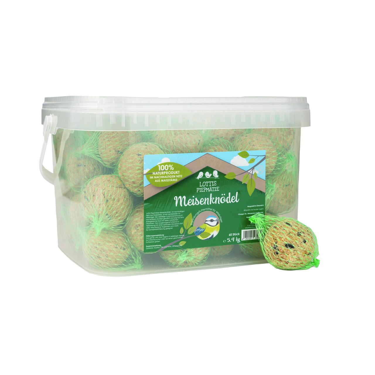 Lottis Häppchen „Lottis Piepmätze“, Vogelfutter für Ziervögel, 1 kg, fördert Gesundheit & Vitalität, natürliches Design.