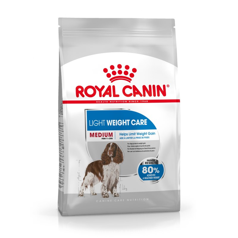ROYAL CANIN Light Weight Care Medium, für mittelgr. Hunde (11–25 kg), 3 kg, hilft Gewichtszunahme zu begrenzen, 80 % Erfolg.