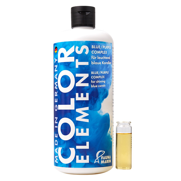 FAUNA MARIN Color Elements Blue/Purple Complex, für Korallen-Aquarien, leuchtend blaue Korallen, 1 Flasche blaue Flüssigkeit.