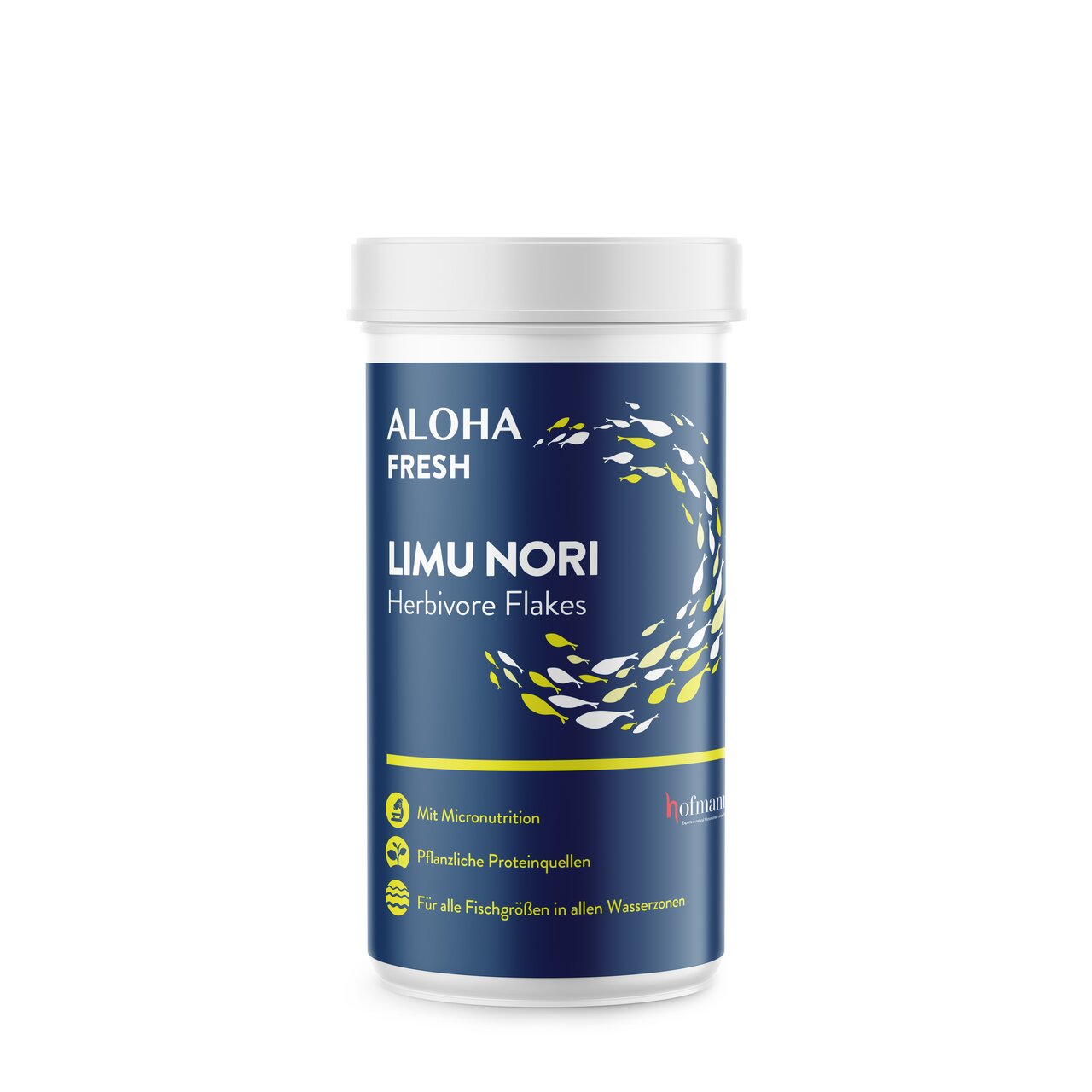 ALOHA Fresh Limu Nori Herbivore Flakes, Fischfutter für alle Fischgrößen, pflanzliche Proteinquellen, 250ml.