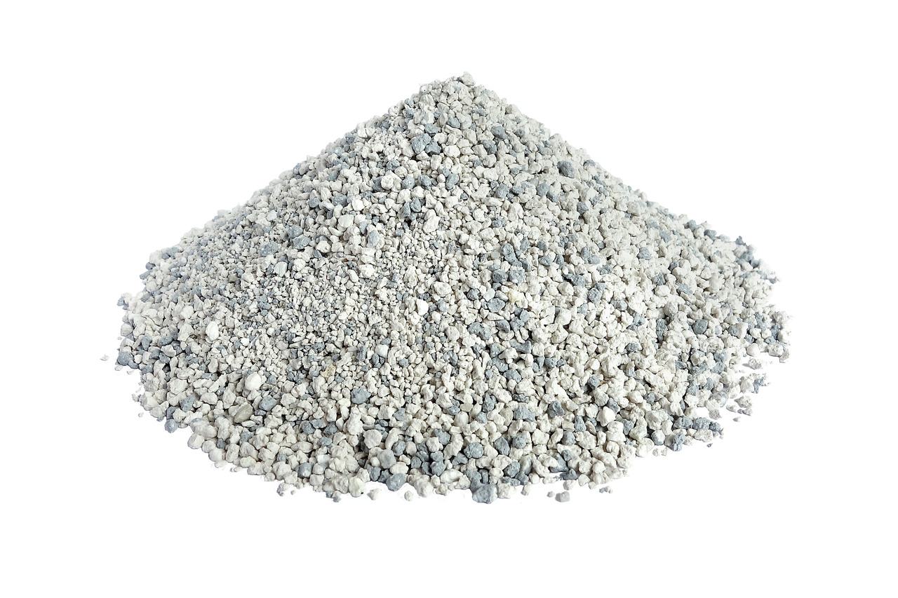 PREMIERE Katzenstreu, für Katzen, graue/weiße Körner, hohe Saugfähigkeit & Geruchsbindung, ideal für hygienische Katzentoiletten.