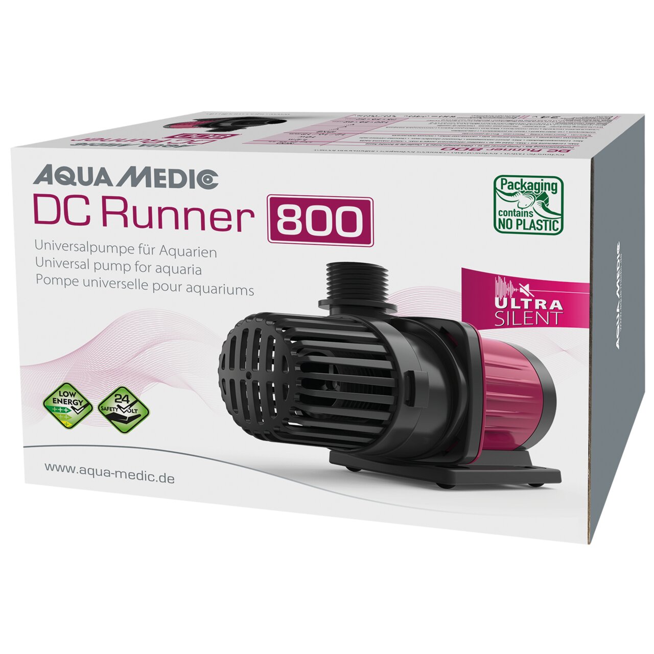 Aqua Medic DC Runner 800, Universalpumpe f. Aquarienbesitzer, Ultra-Silent, energieeffizient, 24h-Sicherheit, plastikfreie Verpackung.