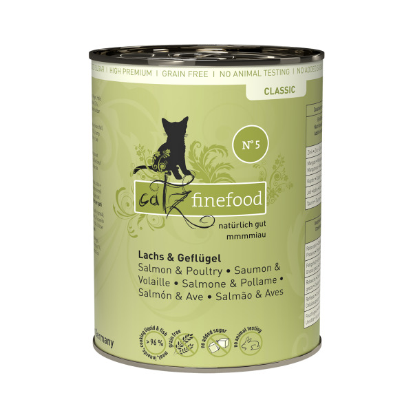 Sparpaket 6 x 400 g Catz finefood Classic No. 5 Lachs & Geflügel Katzen Nassfutter