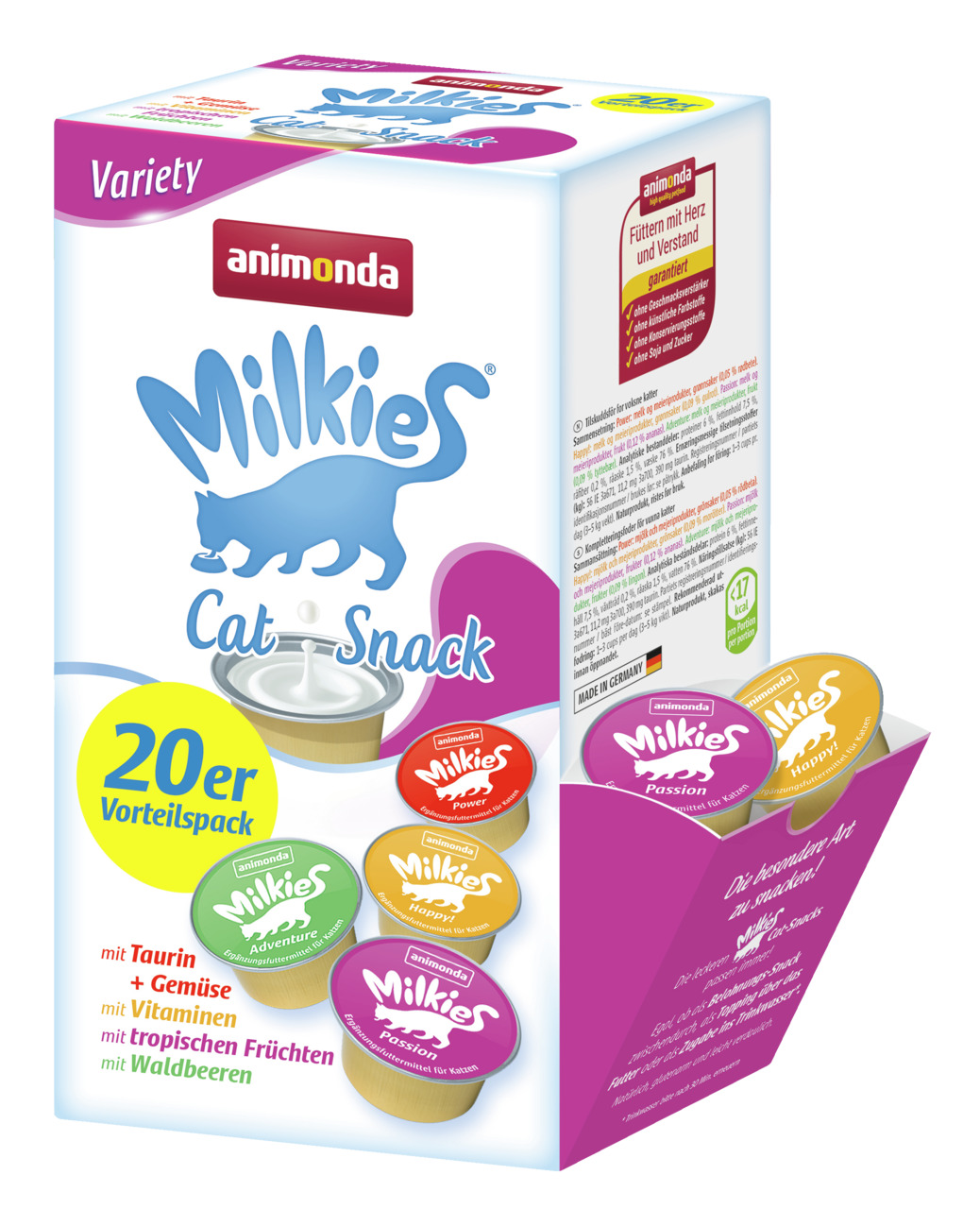 animonda Milkies Variety 20 x 15 g Multipack Katzensnack