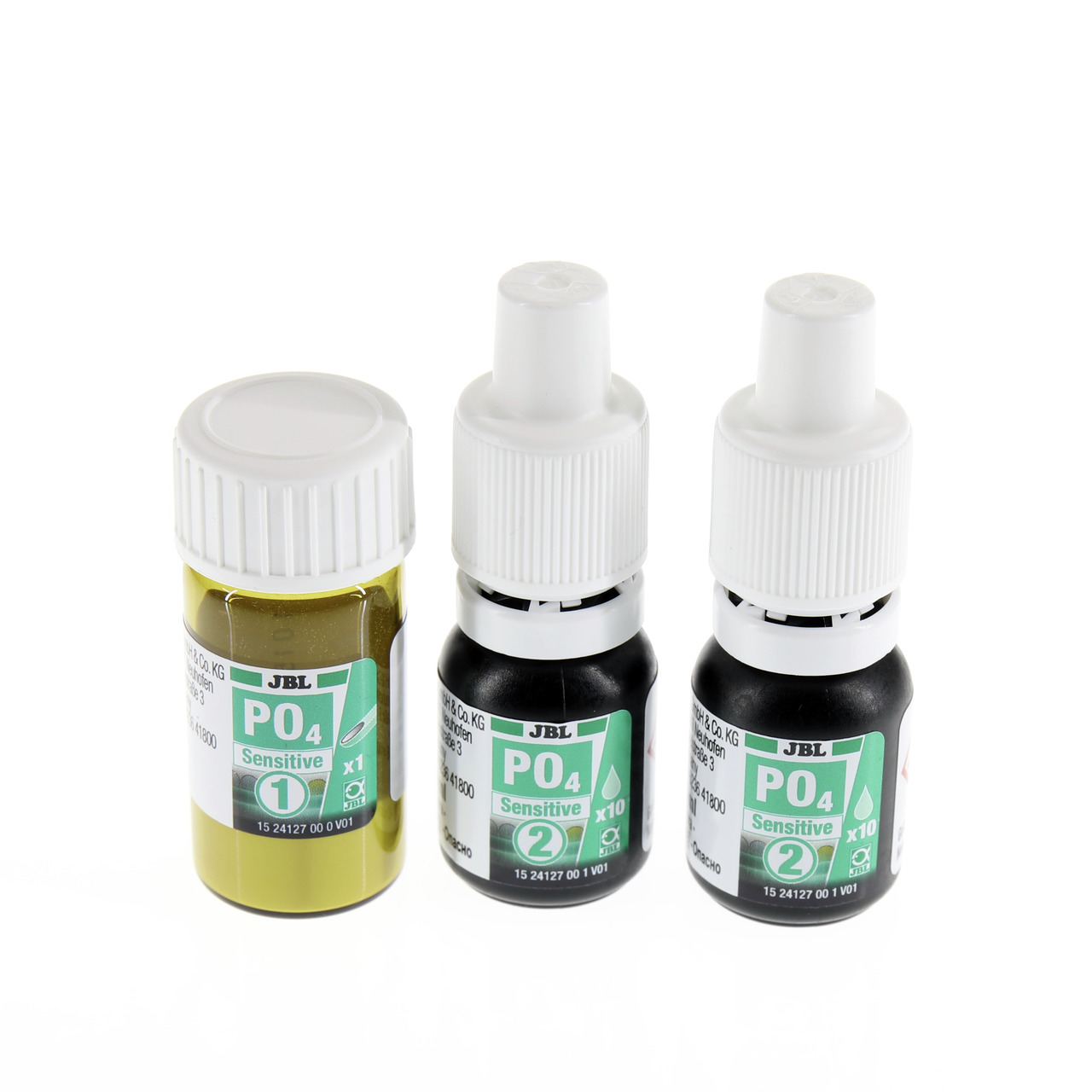 JBL PO4 Sensitive Test-Set, für Aquarienbesitzer, präzise Phosphatmessung, für Süß-/Meerwasser, inkl. Reagenzien für mehrere Tests.