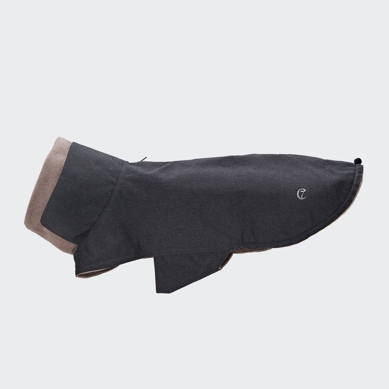 Hundemantel Cloud7 Brooklyn, dunkelgrau, für kl.-gr. Hunde, warm gefüttert, wasserabweisend, Größe auf Bild nicht ersichtlich.