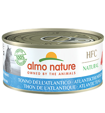 Almo Nature HFC Natural Katzenfutter, Atlantikthunfisch, für ausgewachsene Katzen, 70 g, 100% HFC, hochwertige natürliche Zutaten.
