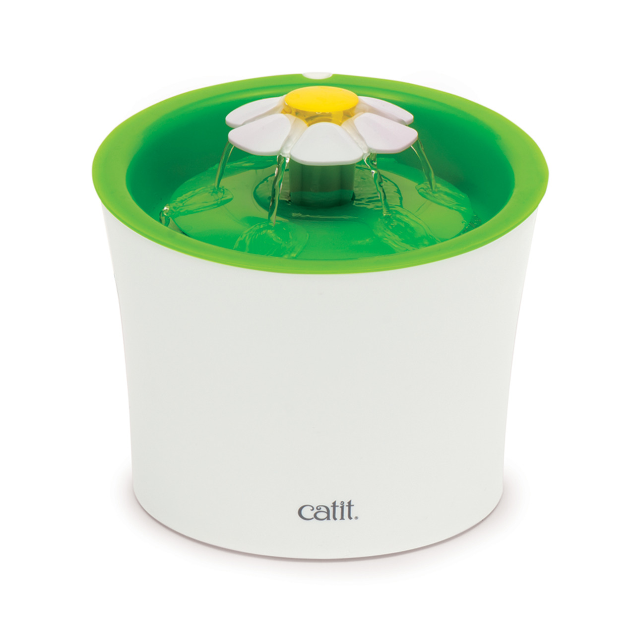 Catit Blumentrinkbrunnen, Trinkbrunnen für Katzen, modernes Design, fließendes Wasser, animiert zur Flüssigkeitsaufnahme.