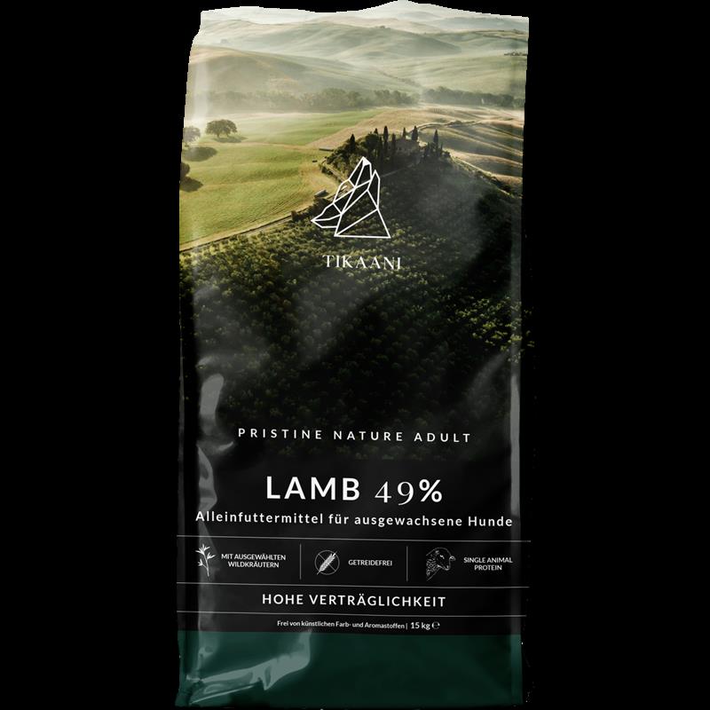Tikaani Adult Lamb 49 % Hunde Trockenfutter 15 kg