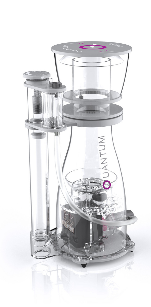 Nyos Quantum 120 Abschäumer, für Meerwasseraquarien bis 500L, kompakt, aus Acrylglas, effiziente Entfernung organischer Abfälle.