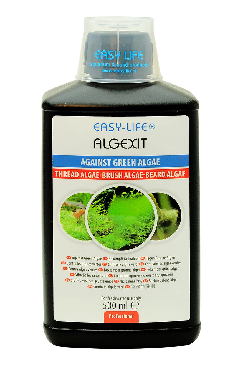 Easy-Life AlgExit, 500 ml, für Süßwasseraquarien, entfernt Grün-, Faden-, Pinsel- & Bartalgen effektiv.