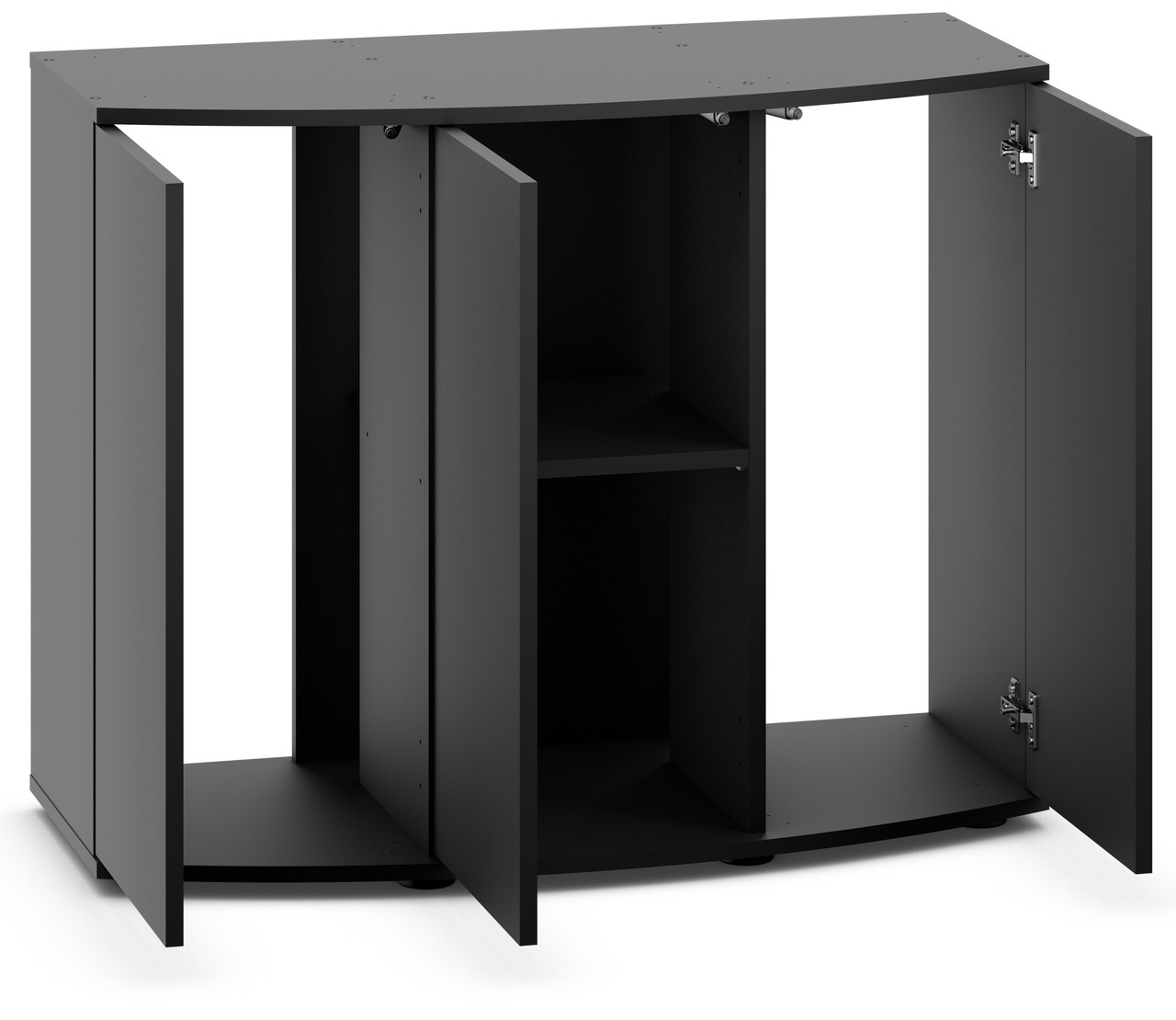 JUWEL Unterschrank für Aquarien, schwarz, 4 Türen, Stauraum für Zubehör-Pflegeprodukte, stabil & sicher.