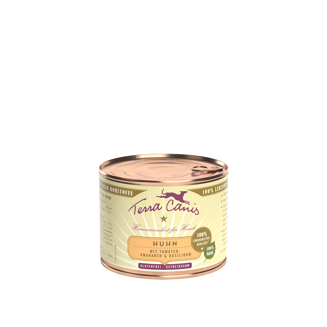 Terra Canis Classic Huhn mit Amaranth, Tomate & Basilikum 200g Dose Hundenassfutter