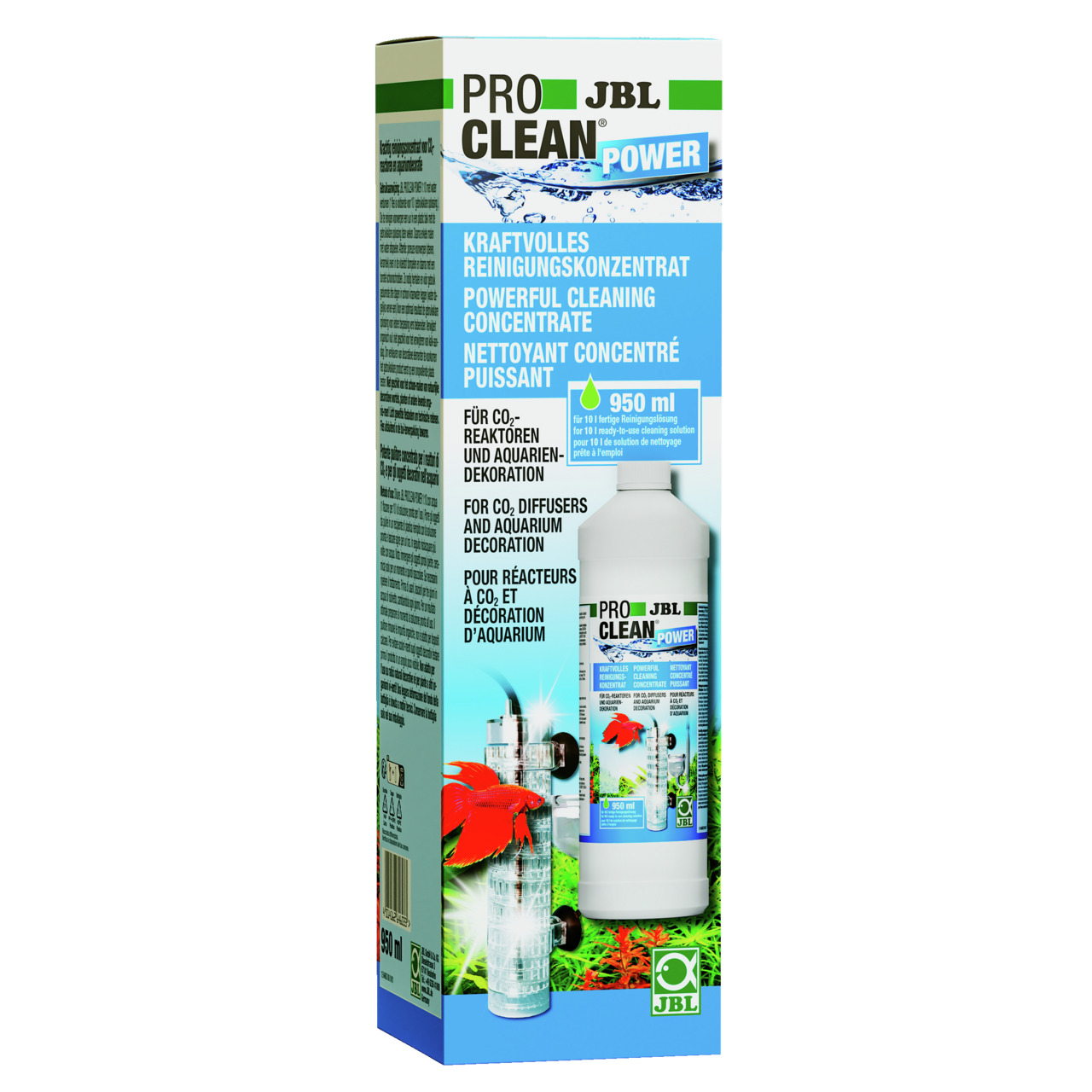 JBL ProClean Power: Reinigungskonzentrat für CO2-Reaktoren & Deko, 950 ml, effektiv, für Aquarienbesitzer mit Fokus auf Pflege.