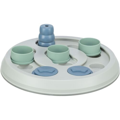 TRIXIE Dog Activity Flip Board, interaktives Spiel f. Hunde, Pastellfarben, mit Schiebern/Deckeln, für geistige Förderung.