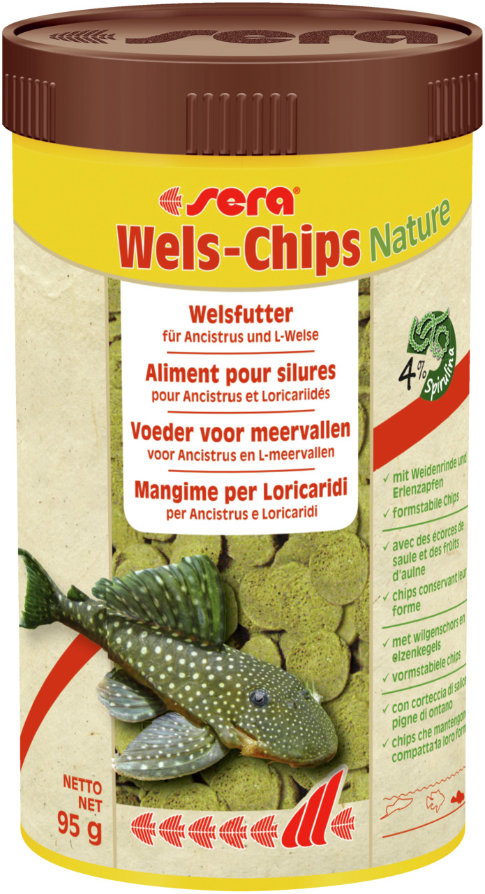 Sera Wels-Chips Nature Welsfutter Aquarium Futtertabletten 250 ml