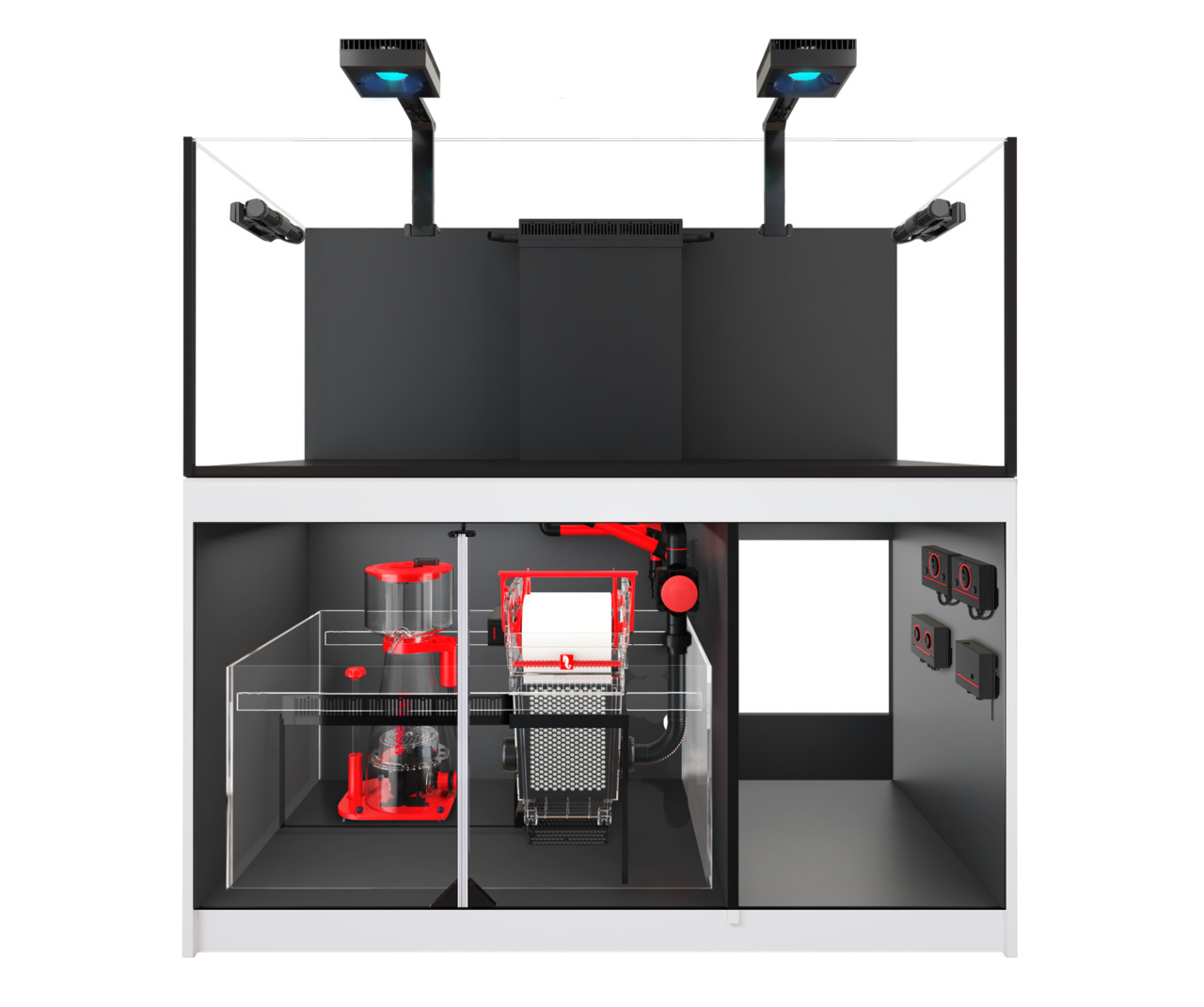 Red Sea Reefer 3XL 900 Aquarium-System, Meerwasseraquarium f. erfahrene Liebhaber, m. Filtersystem, LED, Glasfront, Unterschrank.