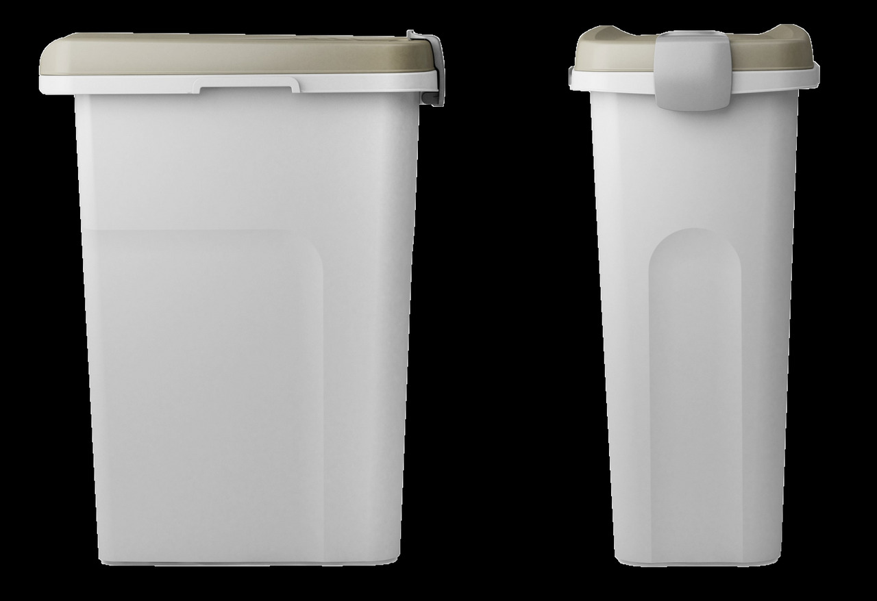 Kerbl Futterbehälter, beige Deckel, für Tierfutter, Frischeschutz, Feuchtigkeitsschutz, ideal für Haustierbesitzer.