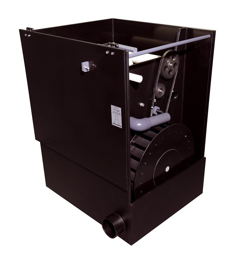 Genesis Trommelfilter, Filtersystem für Teiche-Aquarien, robust, schwarz, mechanisch, für größere Teichanlagen.