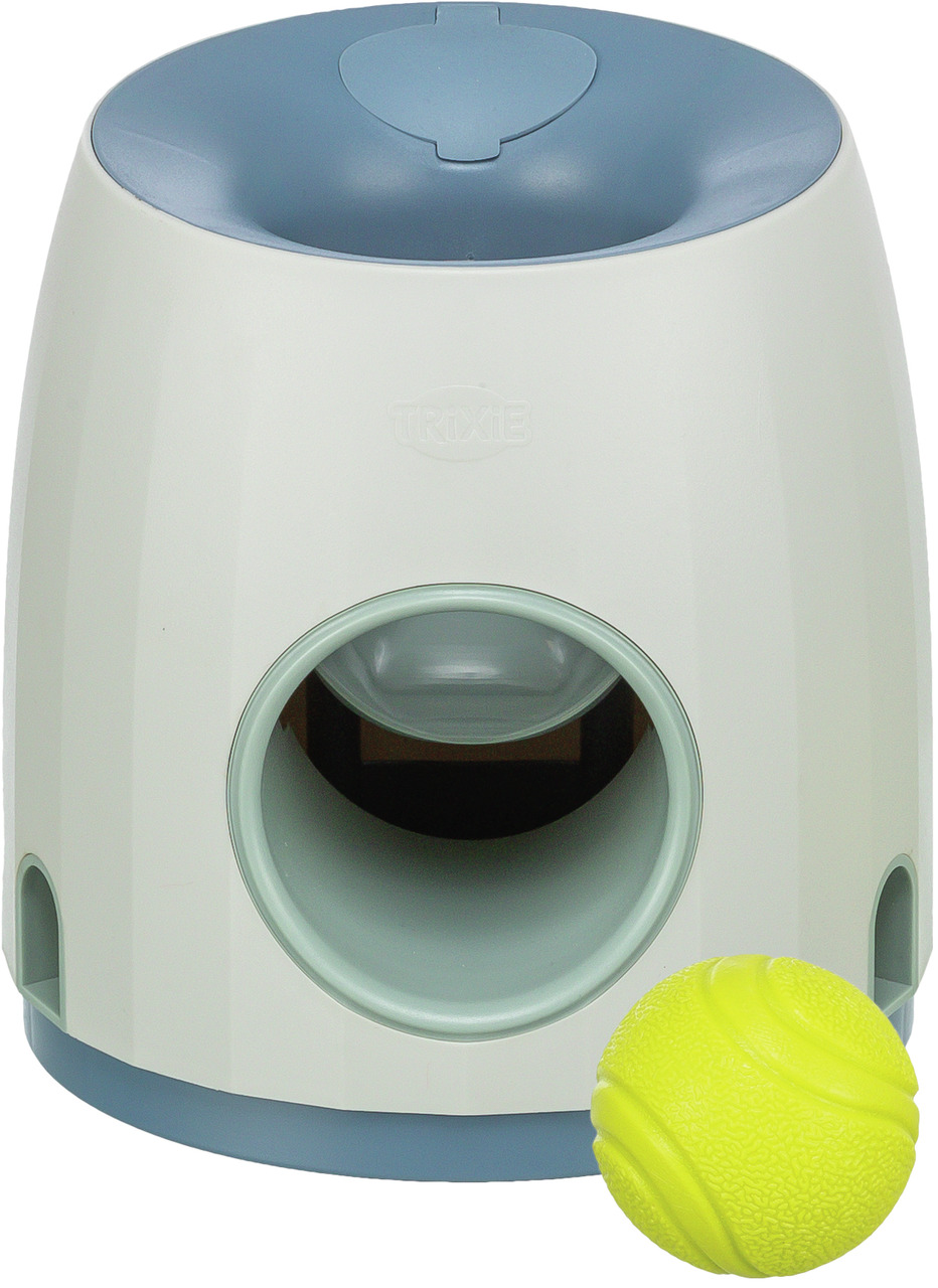 TRIXIE Dog Activity Ballwerfer, interaktives Spielzeug für Hunde, inkl. gelbem Tennisball, fördert Bewegung & Spielspaß.
