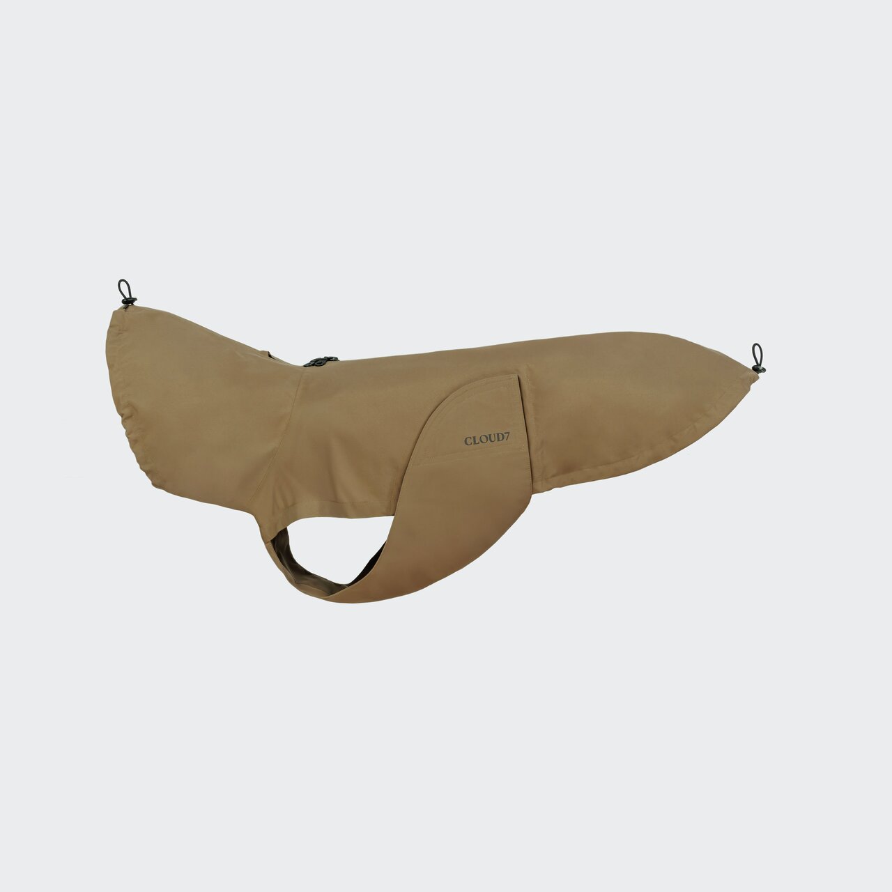 Cloud7 Hundemantel Beige, Schutz vor Kälte/Nässe, ergonomisch, verstellbar, Leinenöffnung, für kl.-mittelgr. Hunde.
