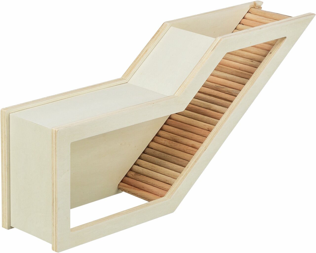 Holzspielzeug für Kleintiere von TRIXIE. Zielgruppe: Kleintiere. Fördert Bewegung und Beschäftigung. Maße sichtbar auf dem Bild.