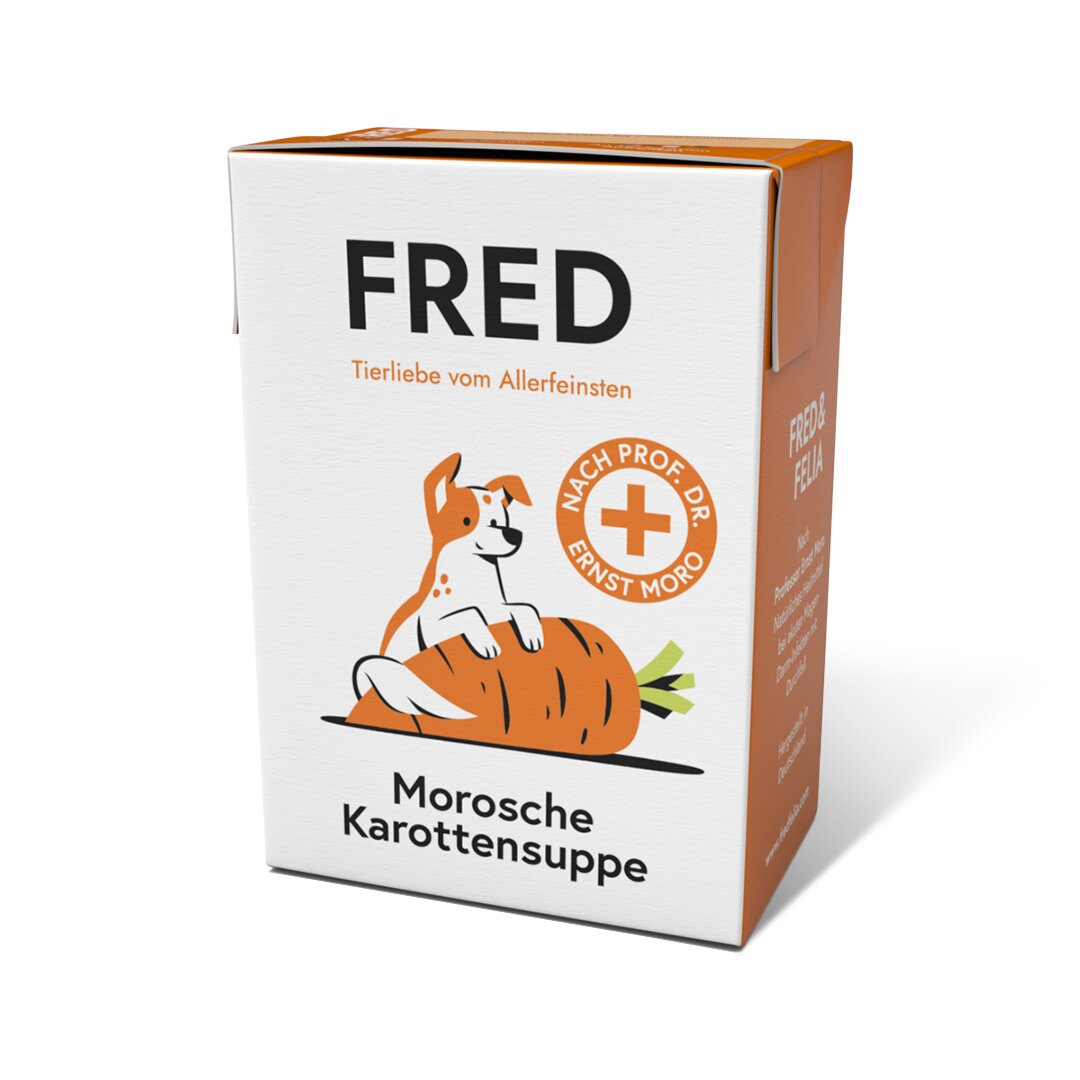 FRED Morosche Karottensuppe für Hunde, Karotte, nach Prof. Dr. Ernst Moro, Tierliebe vom Allerfeinsten, Packung