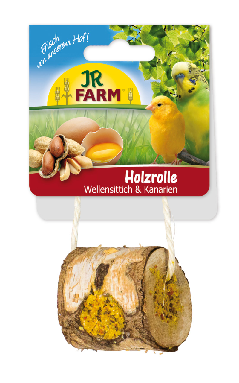 JR Farm Holzrolle Wellensittich & Kanarien Vogel Snack 150 g