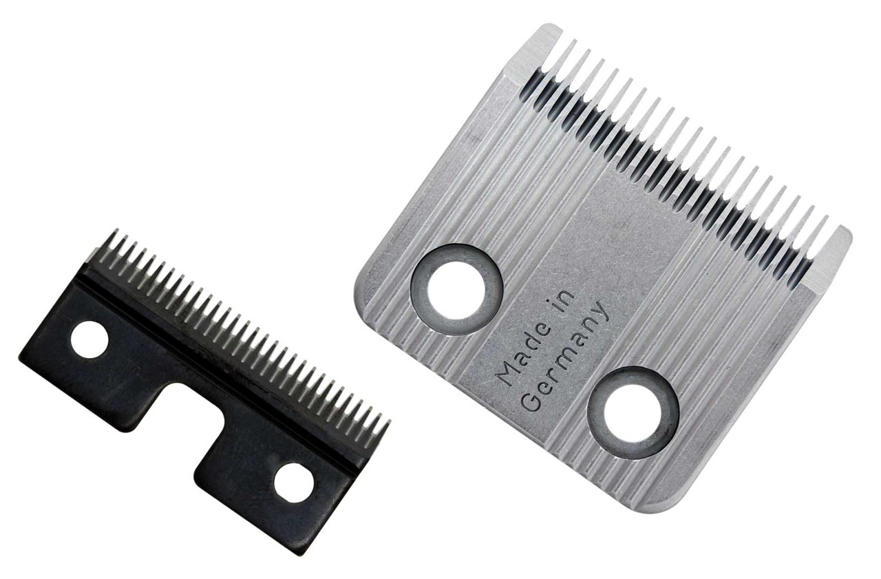 Moser Ersatz-Schermesser-Set, für Tierhaarschneidemaschinen, robustes Metall, präzise Schneidezähne, „Made in Germany“.
