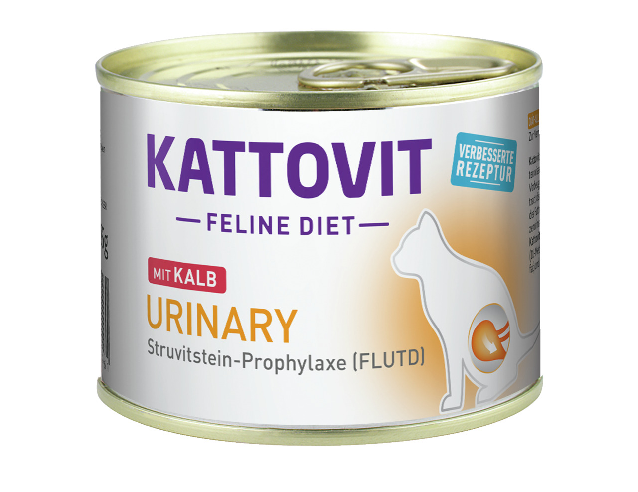 Sparpaket 24 x 185 g Kattovit Feline Diet Urinary mit Kalb Katzen Nassfutter