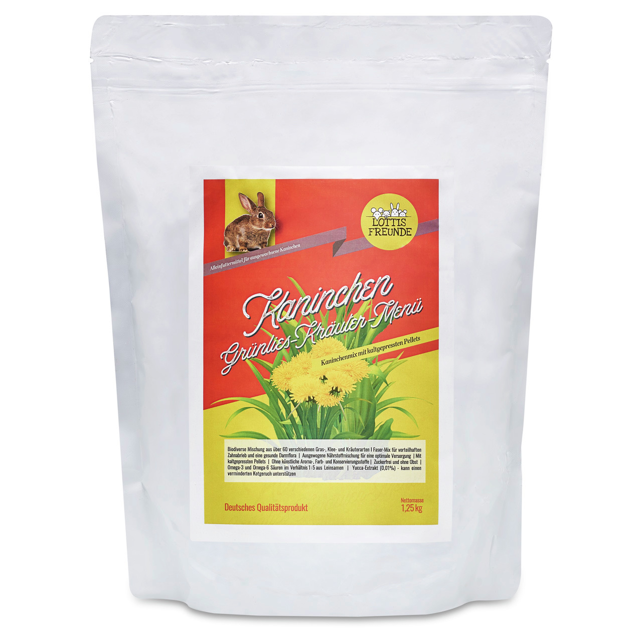 LOTTIS FREUNDE Kaninchen Grünlies-Kräuter-Menü 1,25 kg