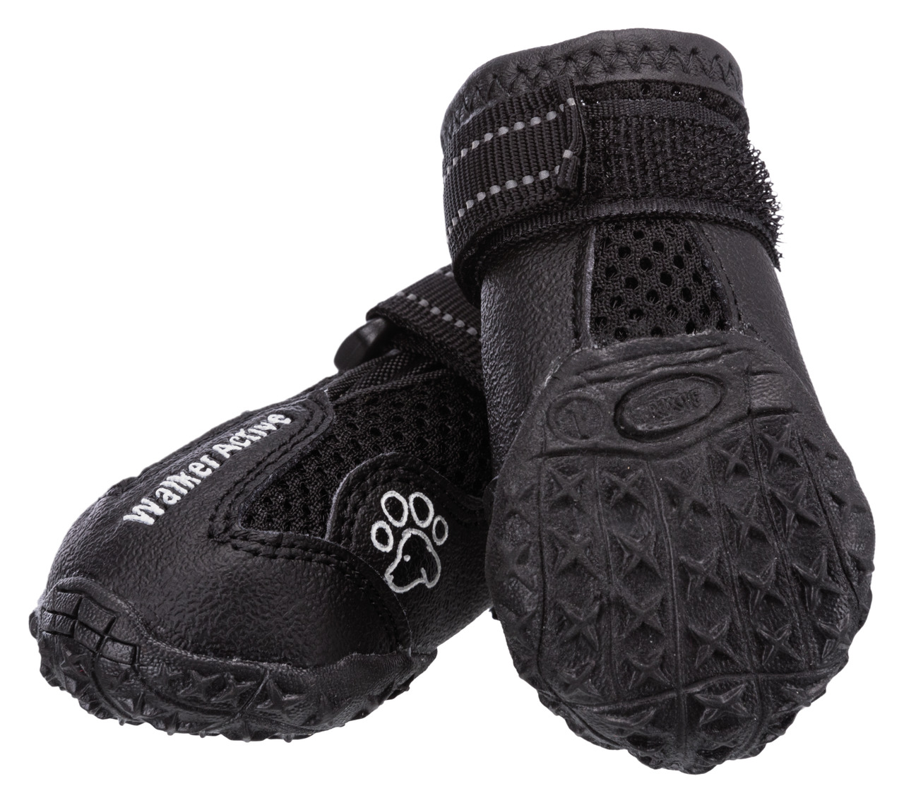 TRIXIE Hundeschuhe „Walker Active“, für alle Hunde, robust, rutschfest, atmungsaktiv, 2 Stk., Schutz auf rauem Boden-bei Verletzungen.