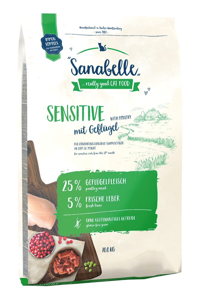 Sanabelle Sensitive mit Geflügel 10kg Katzentrockenfutter