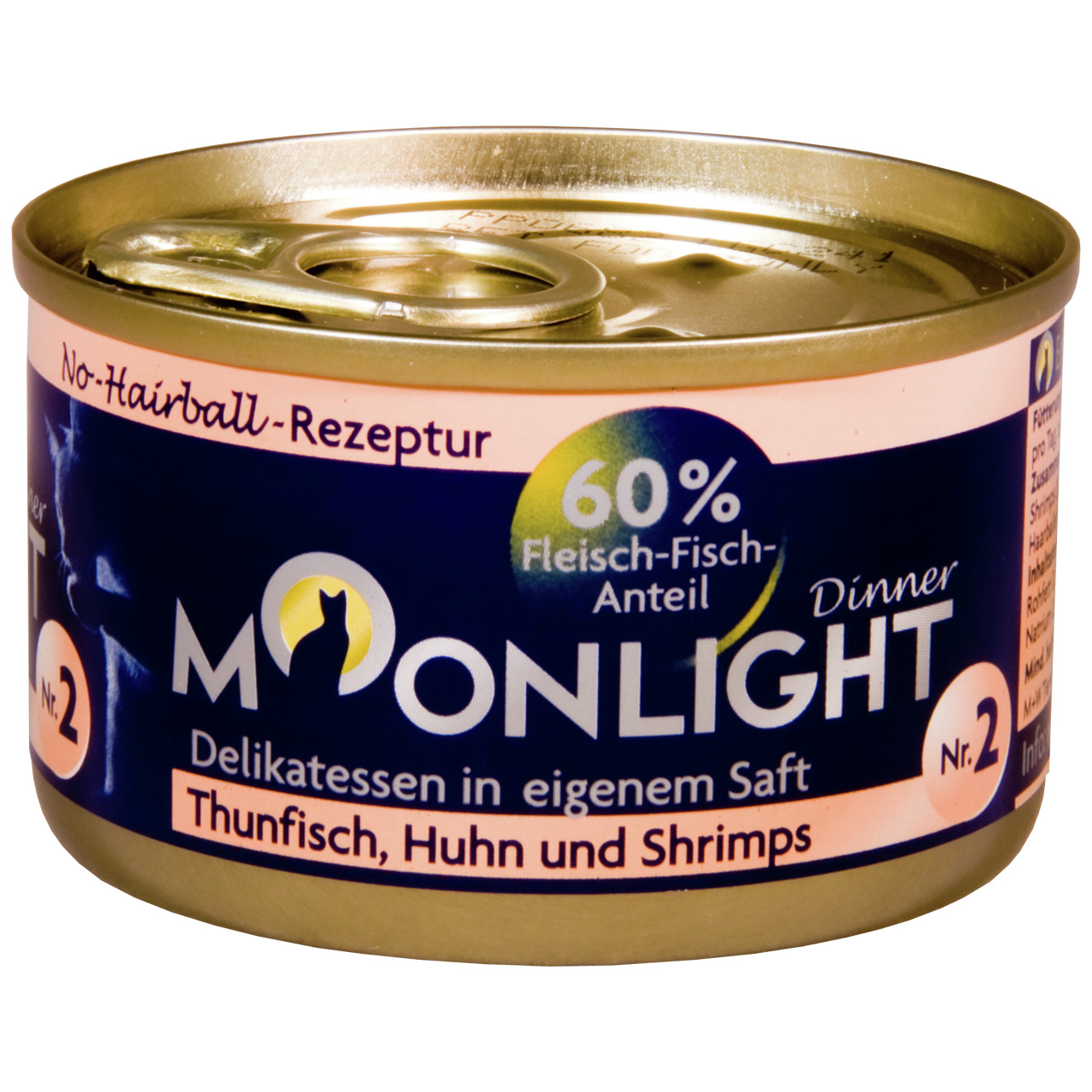 Moonlight-Dinner Nr. 2 Thunfisch, Huhn und Shrimps 80 Gramm Katzennassfutter